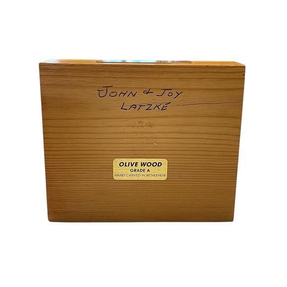 ZACHARIA BROTHERS Hand Carved Olive Wood JESUS HEAD Made In BETHLEHEM ISRAEL - Picture 6 of 6